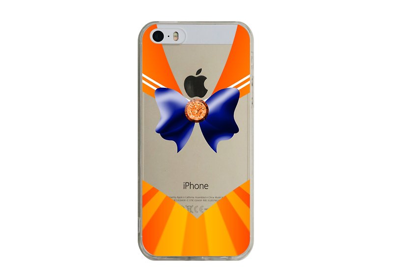 水手服 透明 iPhone X 8 7 6s Plus 5s 三星 S7 S8 S9 手机壳 - 手机壳/手机套 - 塑料 橘色
