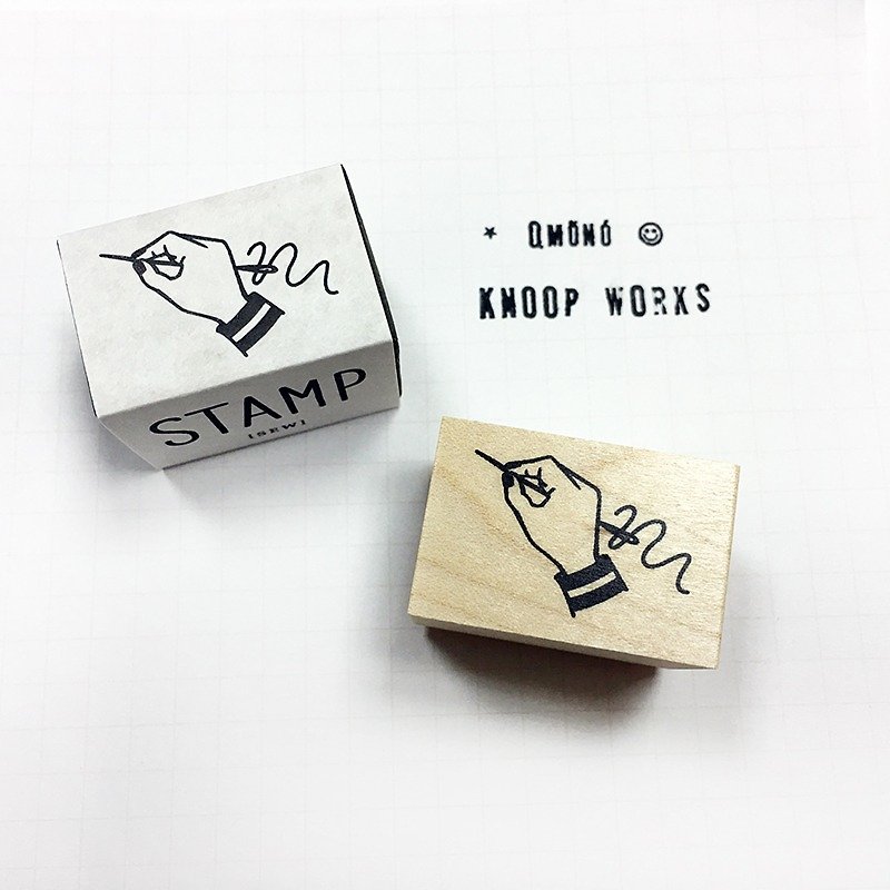 日本 KNOOP WORKS 印章 (缝纫 - D) - 印章/印台 - 木头 卡其色