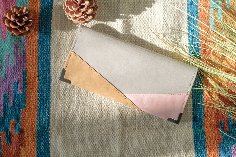 【纸造可能】 集色 patchwork 系列 长款钱包 长夹 长银包 - 皮夹/钱包 - 纸 