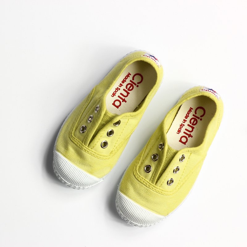 西班牙国民帆布鞋 CIENTA 童鞋尺寸 柠檬黄色 香香鞋 70997 15 - 童装鞋 - 棉．麻 黄色