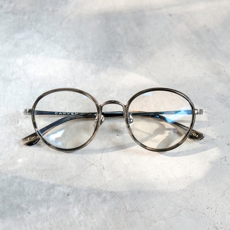 韩国复古小圆框 钛金属 意大利板材 夏天限量 眼镜 镜框 灰玳瑁 - 眼镜/眼镜框 - 其他金属 
