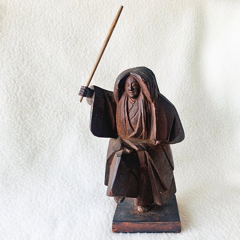 日本 日本武士木雕摆饰 │ 刻画入微  一体成型 居家摆饰 - 摆饰 - 木头 咖啡色
