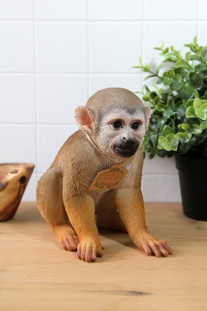 SUSS-日本Magnets拟真动物系列 可爱家饰松鼠猴造型存钱筒 - 其他 - 树脂 咖啡色