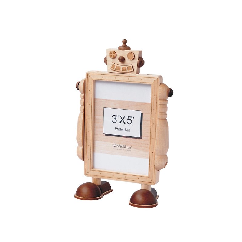 【Jeantopia】知音选品 实木 桌上机器人相框 3x5 | 1287107 - 画框/相框 - 木头 
