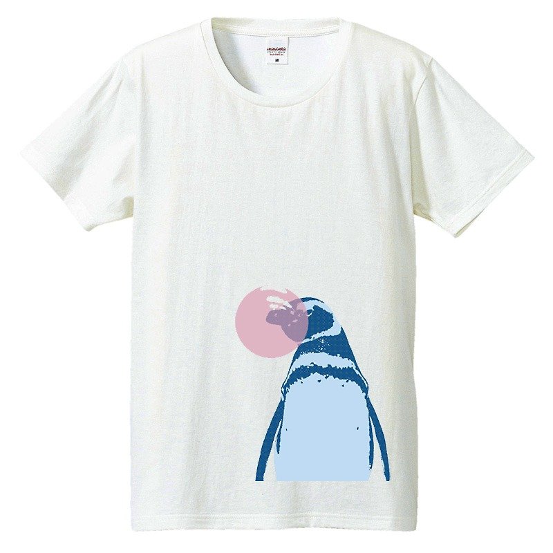 Tシャツ / 風船ガム  (ペンギン) - 男装上衣/T 恤 - 棉．麻 白色