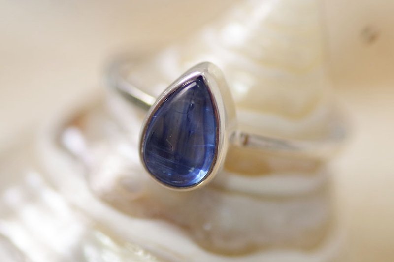 カイヤナイトのシルバーリング - 戒指 - 宝石 蓝色
