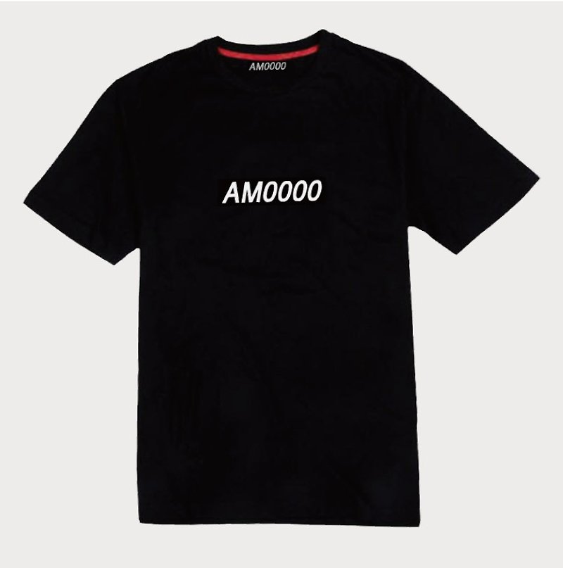 AM0000 首发品牌LOGO 限量T恤 - 中性连帽卫衣/T 恤 - 棉．麻 黑色