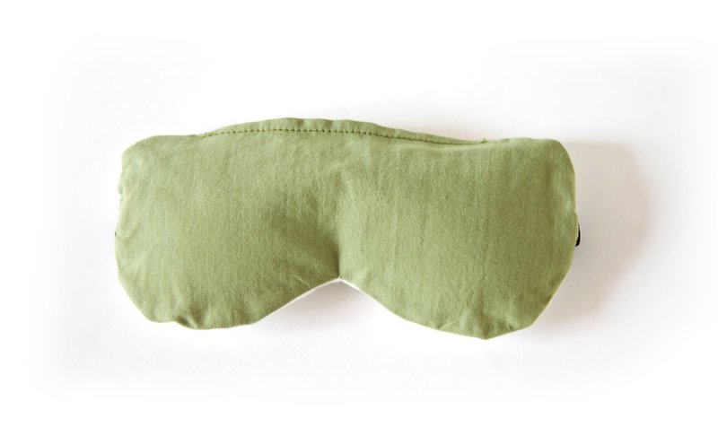 圣木薰衣草香氛眼罩–青绿 物理冷热敷|重复使用|助眠|舒压 - 眼罩 - 棉．麻 绿色