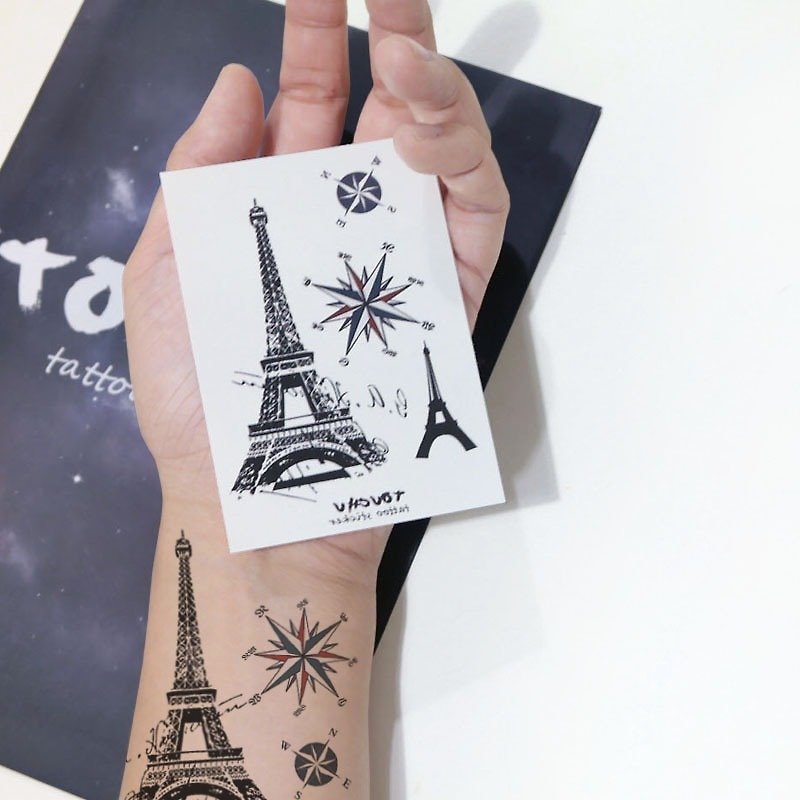 TU纹身贴纸-巴黎铁塔／刺青／防水纹身／原创／纹身贴／ - 纹身贴 - 纸 多色