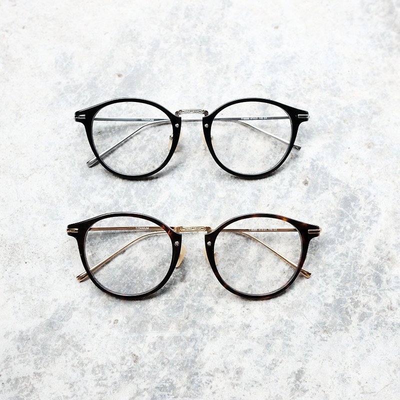 日本复古 中金大框 黑色 眼镜 镜框 钛金属 大框 - 眼镜/眼镜框 - 其他金属 多色