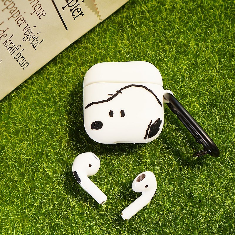 Snoopy 正版授权 SNOOPY 史努比无线蓝牙耳机+保护套组 附挂环 - 手机配件 - 其他材质 白色