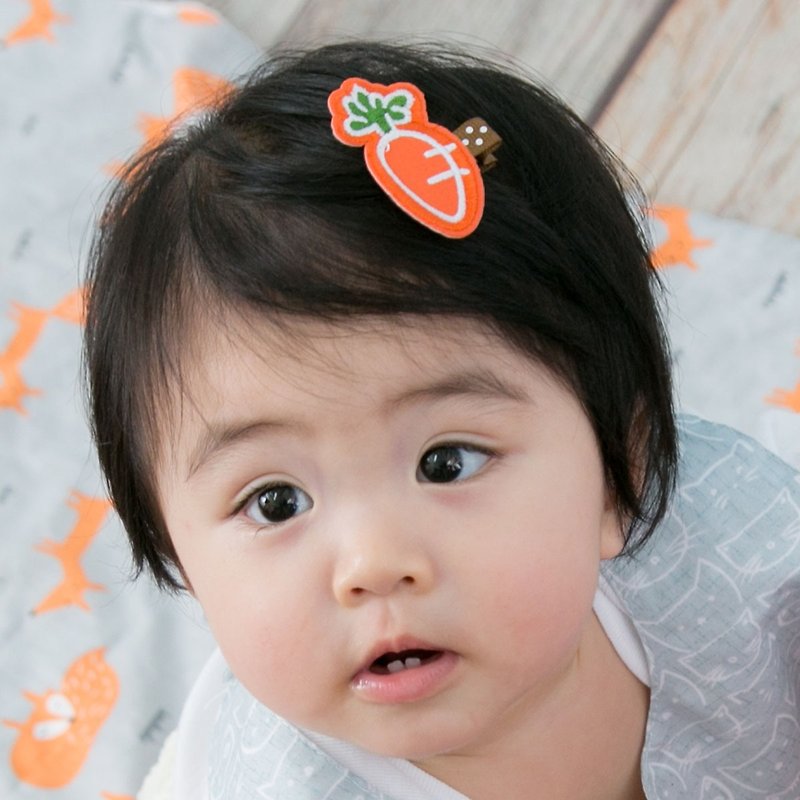 Cutie Bella 红萝卜发夹 全包布手工发饰 Carrot - 发饰 - 聚酯纤维 橘色