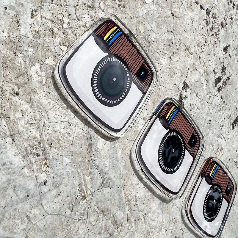 Instagram 相机造型 防水磁铁 - 冰箱贴/磁贴 - 塑料 白色