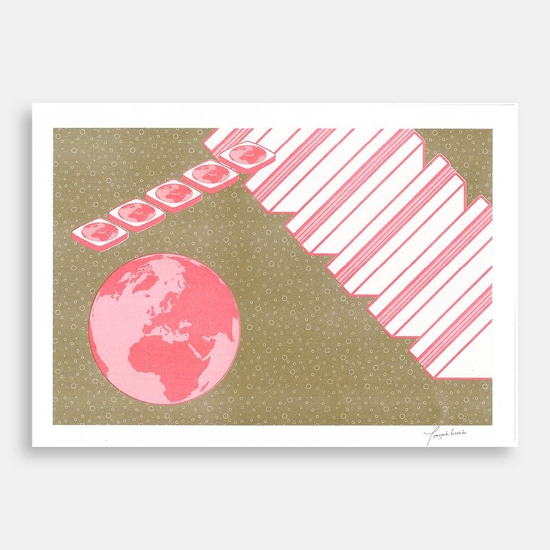 Art Print (RISO) - Hams of the Planets #09 - 海报/装饰画/版画 - 纸 金色