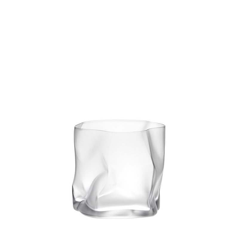 皱折感威士忌杯 300ml 雾面 - 茶具/茶杯 - 玻璃 透明