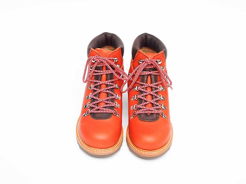 【Yama Girls 山系女孩】 ASPEN BOOTS 德国防水牛皮 登山鞋 红色 - 女款休闲鞋 - 真皮 红色