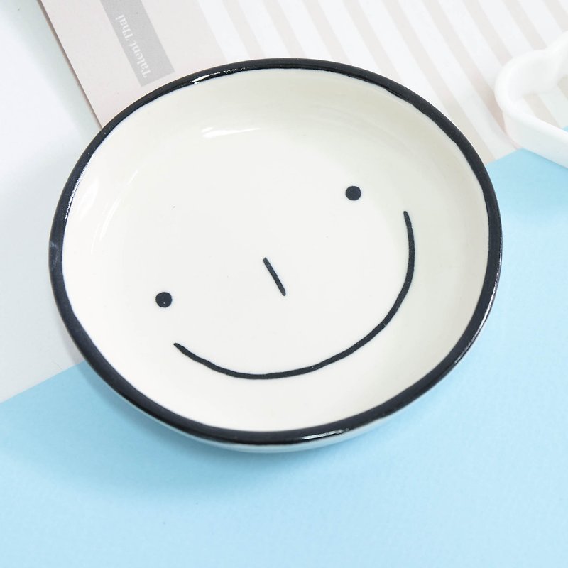 SMILEY DISH S - 杯垫 - 陶 白色