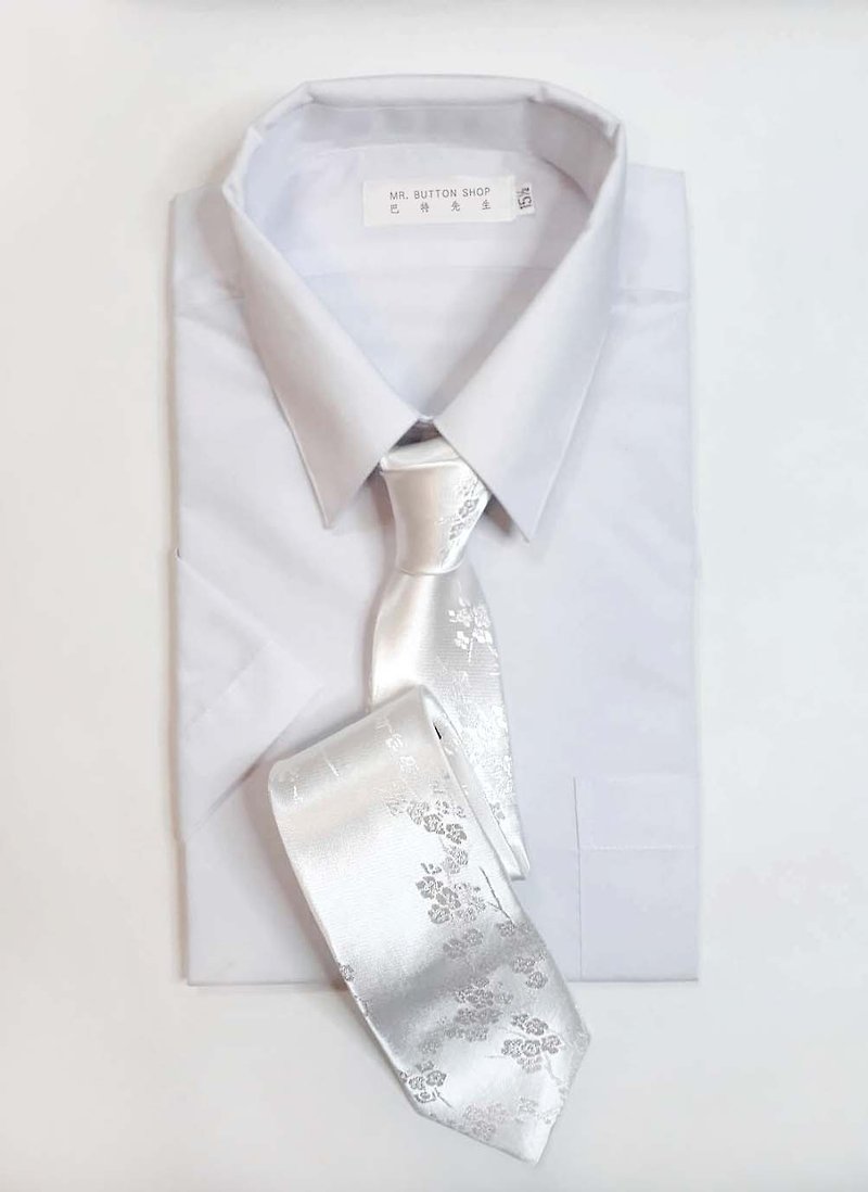 雪梅 领带 Neckties - 领带/领带夹 - 聚酯纤维 白色