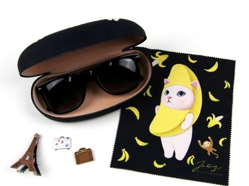JETOY, 甜蜜猫 太阳 眼镜盒_Nanachoo J1701303 - 眼镜/眼镜框 - 其他材质 黄色