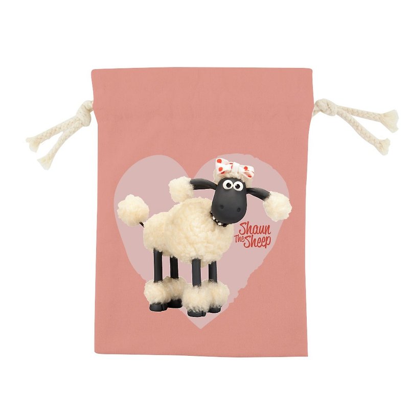 笑笑羊(Shaun The Sheep)授权 -彩色束口袋-【可爱羊咩咩(粉)】,CB6AI05 - 其他 - 棉．麻 粉红色