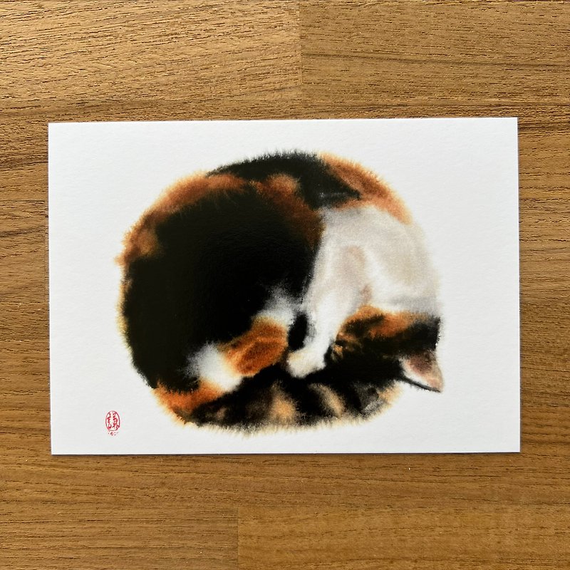 三色蛋 猫咪明信片 - 卡片/明信片 - 纸 多色
