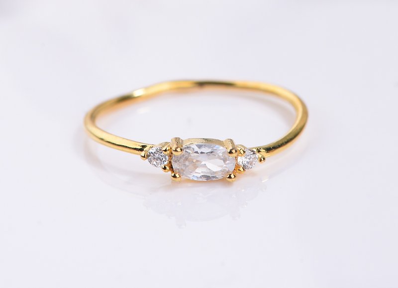 纤巧18k钻石戒指 婚戒订制 - 戒指 - 钻石 白色