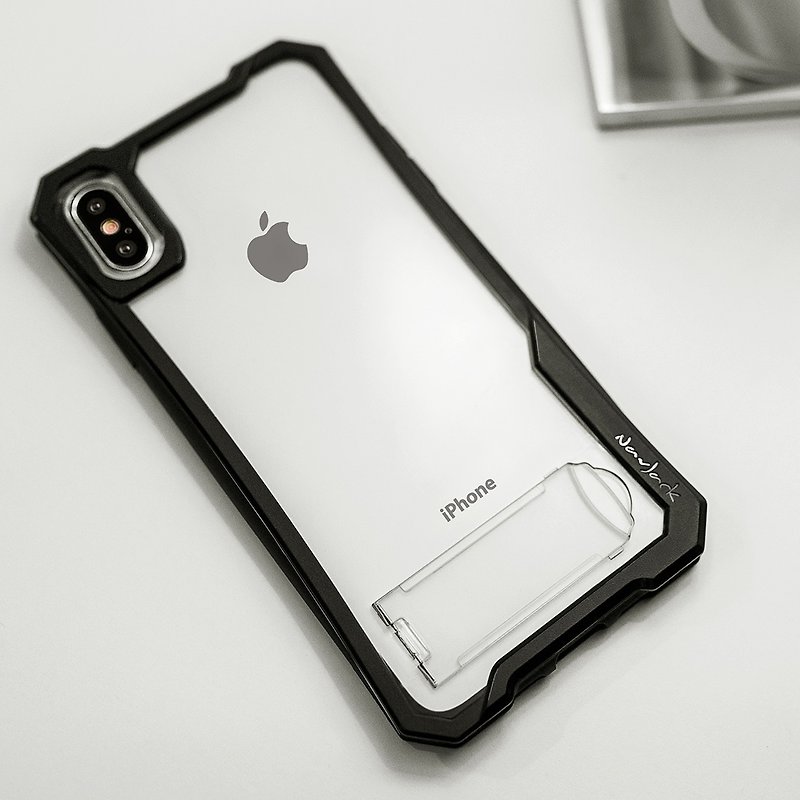 Stiff Series│iPhone Xs Max (6.5寸) 超抗摔吸震空压保护壳 - 手机壳/手机套 - 塑料 黑色