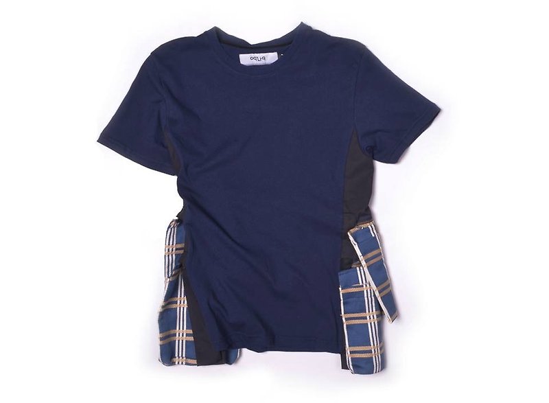 oqLiq - Urban Knight - 可拆盔甲T-shirt (深蓝) - 男装上衣/T 恤 - 棉．麻 蓝色
