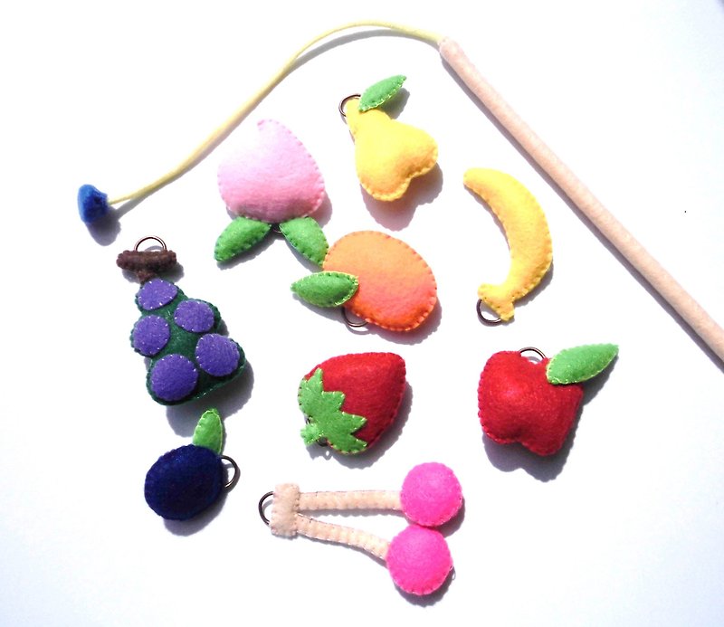 フェルト　果物釣りセット　知育おもちゃ　グッズ　かわいい - 玩具/玩偶 - 羊毛 多色