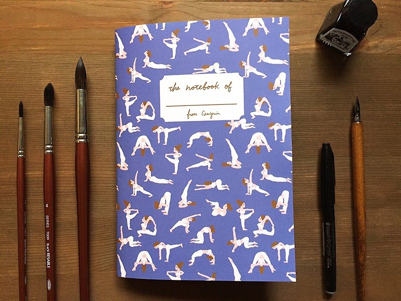 瑜珈笔记本 紫罗兰色 Yoga notebook - 笔记本/手帐 - 纸 蓝色