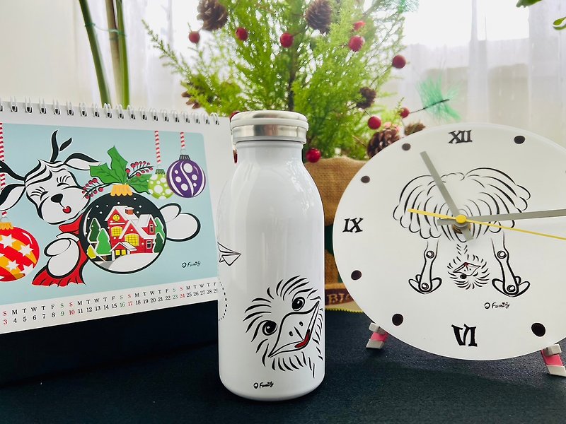 Q Family-鸵鸟-牛奶罐保温瓶 - 保温瓶/保温杯 - 不锈钢 白色