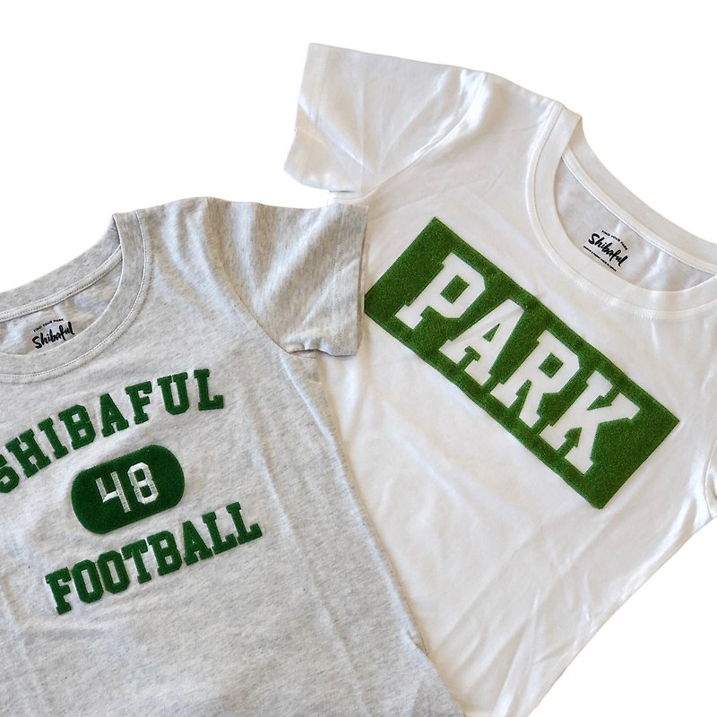 Shibaful 公园T恤 /PARK T-shirt - 女装上衣 - 棉．麻 绿色