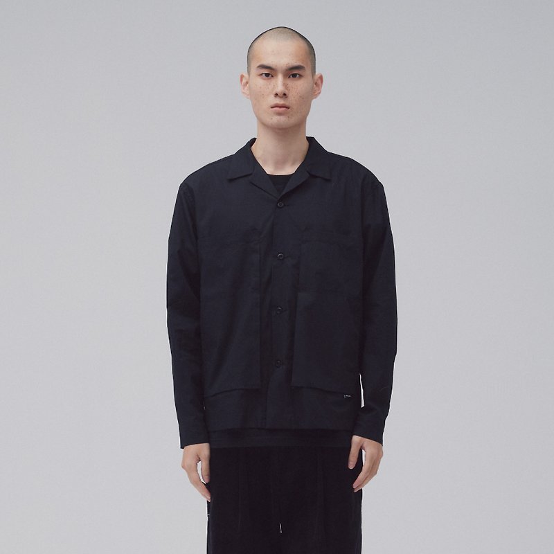 DYCTEAM - Symbiosis - Patch pocket shirt (black) - 男装衬衫 - 棉．麻 黑色