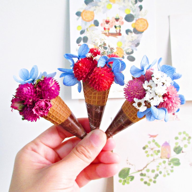 【迷你干燥花冰淇淋】(每一束以透明Opp袋包装) 干燥花 冰淇淋 - 植栽/盆栽 - 植物．花 