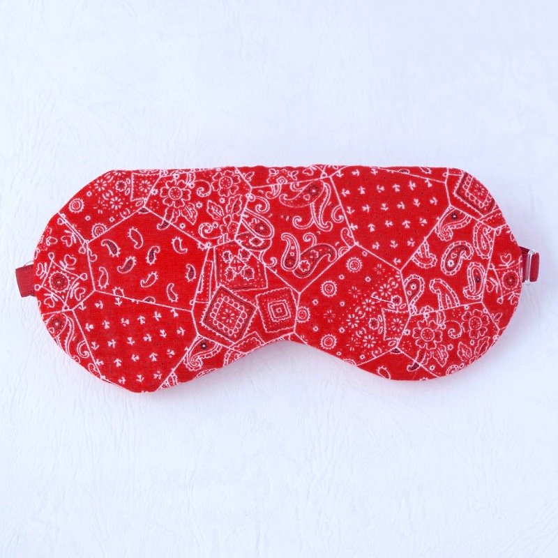 Paisley 红色 眼罩/旅行/睡眠/礼品 - 眼罩 - 棉．麻 红色