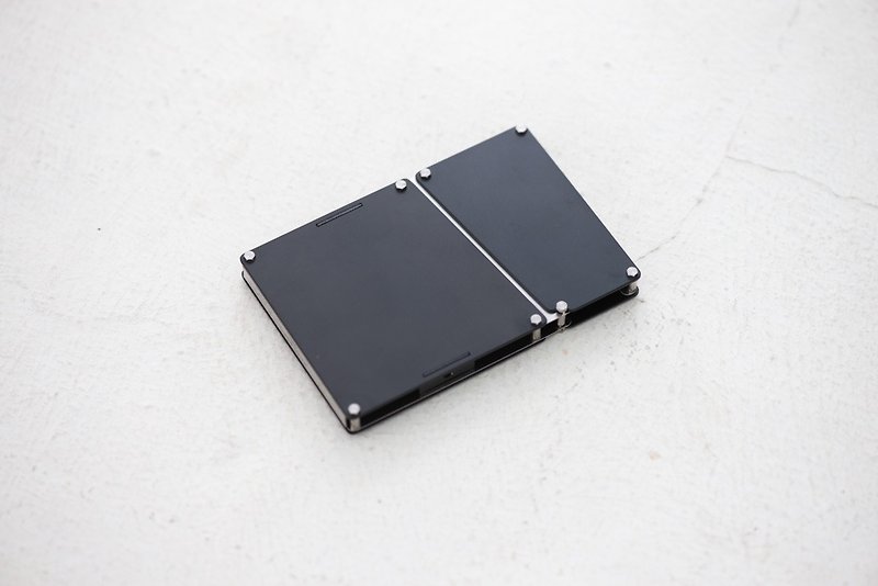 Aluminium Card Case 金属名片盒 铝合金 黑银色 定制刻字 - 名片夹/名片盒 - 其他金属 黑色