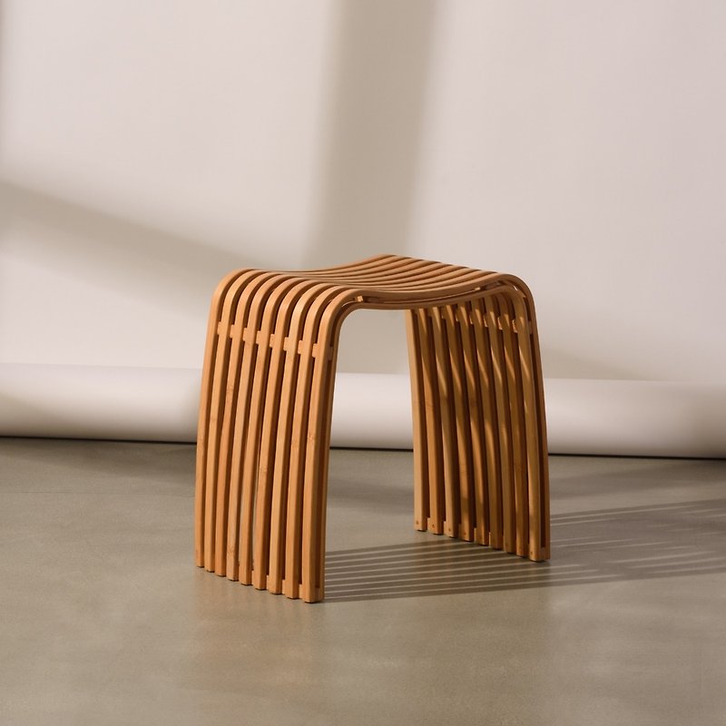 Gudee - COLIN 弧形凳 单人椅 化妆椅 (原竹 / 深棕) - 椅子/沙发 - 竹 咖啡色