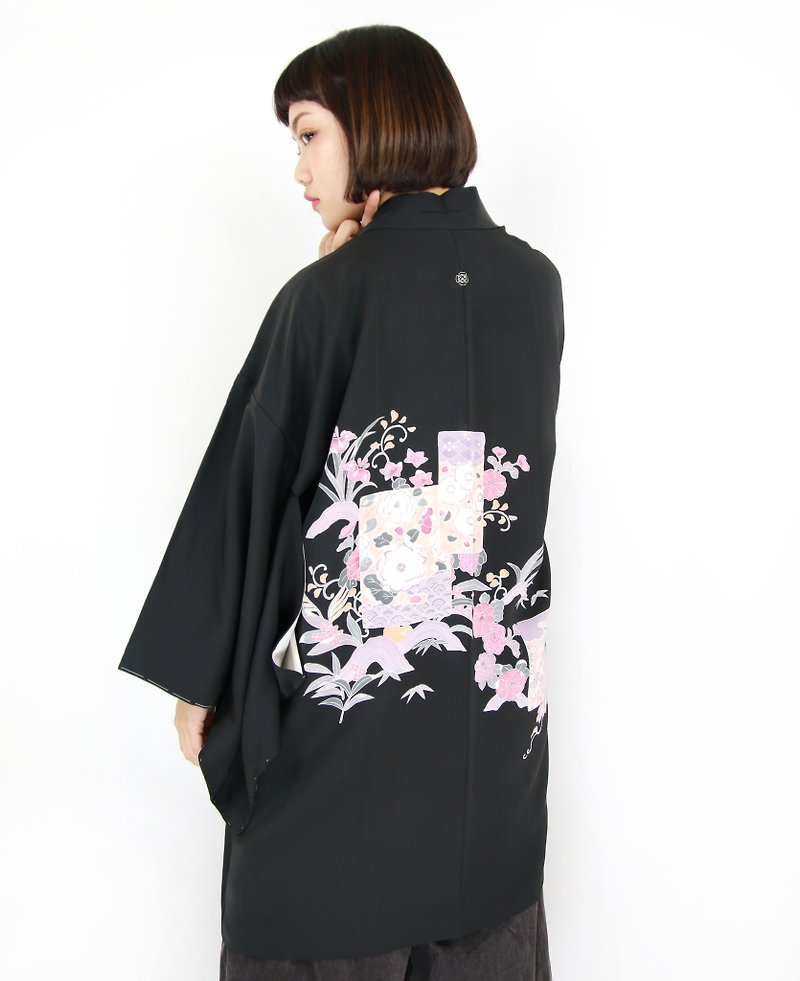Back to Green::日本带回和服 羽织 粉色系宝盒 //男女皆可穿// vintage kimono (KI-101) - 女装休闲/机能外套 - 丝．绢 