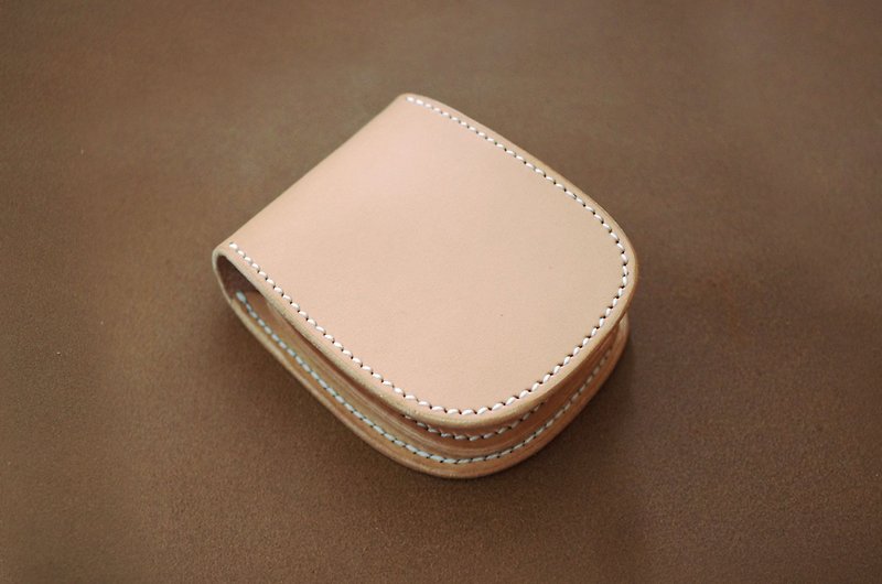 本革サドルレザーの折財布【受注製作】 - 皮夹/钱包 - 真皮 白色