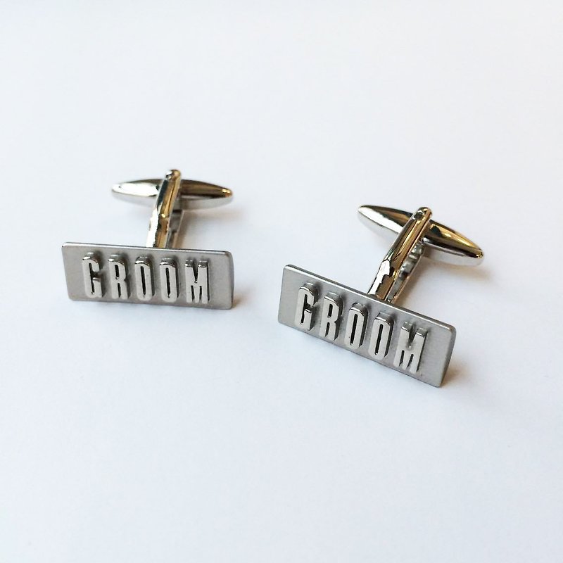 结婚系列- 新郎 (GROOM) 袖扣 GROOM Cufflink - 袖扣 - 其他金属 