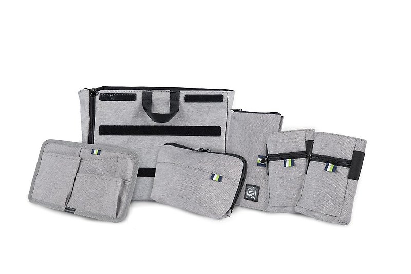 NESO 整组灰色配件袋 (内主袋+5个配件) - 手提包/手提袋 - 聚酯纤维 