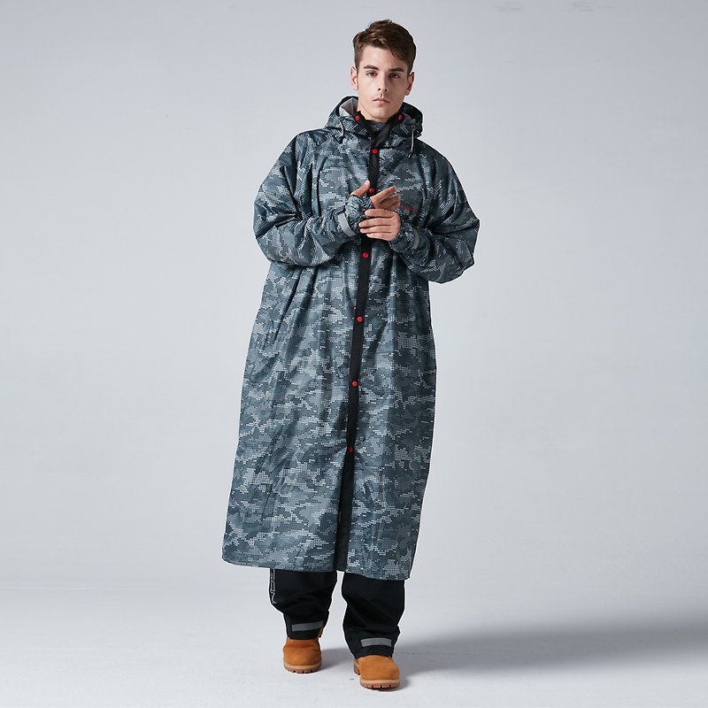 BAOGANI宝嘉尼 B03背包大衣雨衣 (铁灰) - 雨伞/雨衣 - 防水材质 灰色