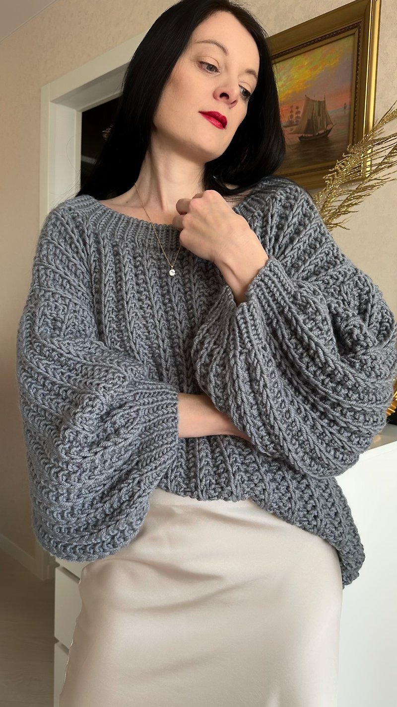 Chunky knit sweater Oversized sweater for women Womens sweater - 女装针织衫/毛衣 - 羊毛 