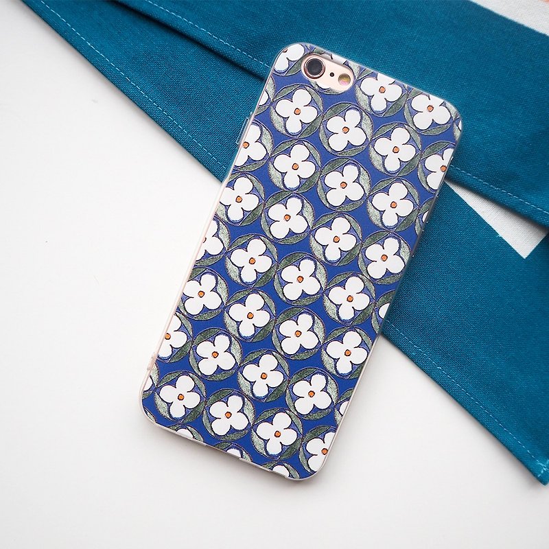 糖包包蓝蓝的花瓷砖 印花凹凸质感手机壳保护殻iPhone11 - 手机壳/手机套 - 塑料 蓝色