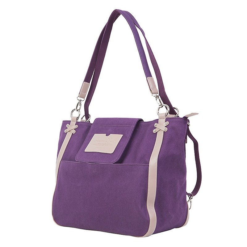 托特包 | 三用包 | 紫 | 妈妈包 | 后背 | 单间 | 斜背 | 防水 - 侧背包/斜挎包 - 其他材质 紫色