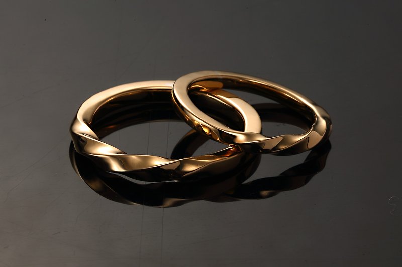 AJEOSSI【手工×定制×DIY】 黄铜、红铜×造型戒指(单只) - 戒指 - 铜/黄铜 金色