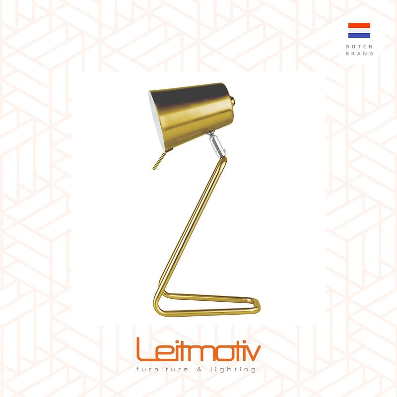 Leitmotiv Table lamp Z - brass satin finish - 灯具/灯饰 - 其他金属 金色