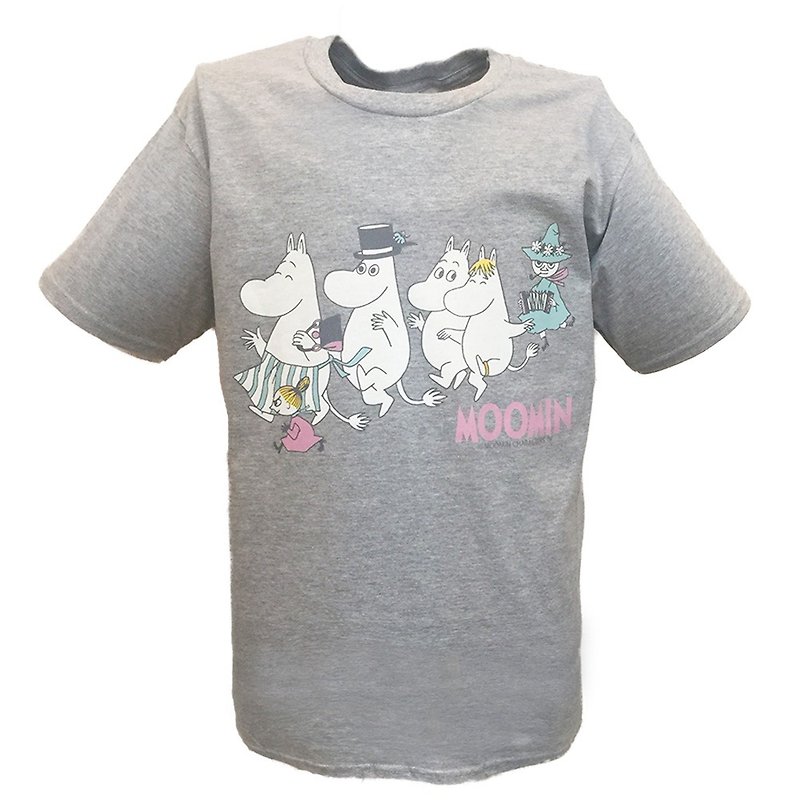 Moomin噜噜米授权-T恤【欢乐队伍】成人短袖 T-shirt - 女装 T 恤 - 棉．麻 白色