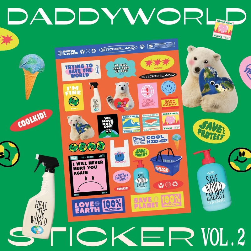 Daddy World Sticker Vol.2 - 贴纸 - 纸 红色