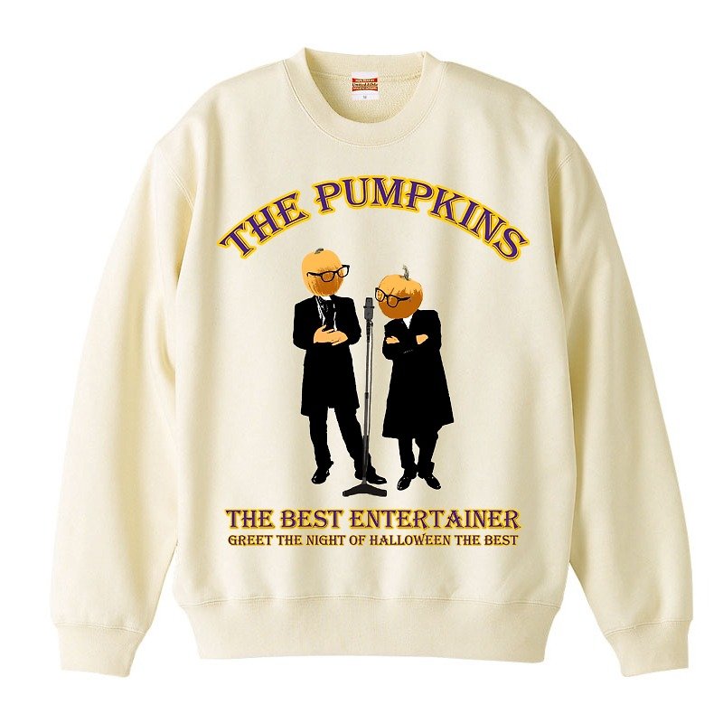 [スウェット] Pumpkins 2 - 男装上衣/T 恤 - 棉．麻 白色